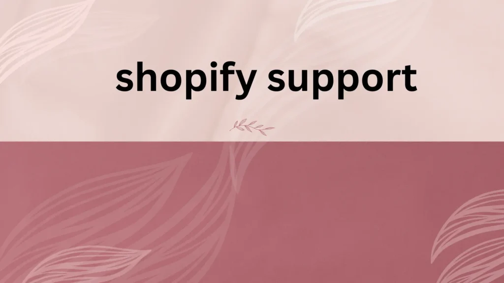 shopify support