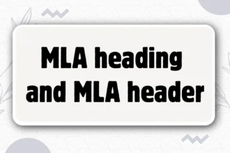 MLA heading and MLA header